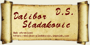 Dalibor Sladaković vizit kartica